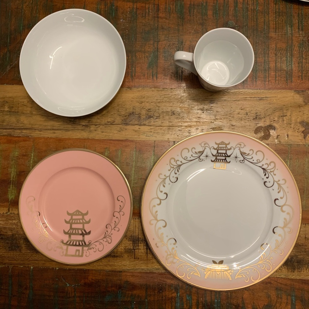 Disney Mulan plates mug bowl coffee cup tea saucer mushu dinner place set of 4